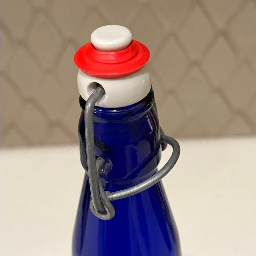Royal Blue Swing Top Glass Bottle
